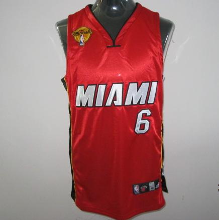 Miami Heat 6 LeBron James Red 2011 NBA Finals Jersey