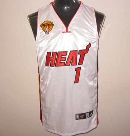 Miami Heat 1 Chris Bosh White 2011 NBA Finals Jersey Cheap