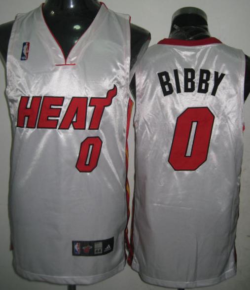 Miami Heat 0 Bibby White Jersey