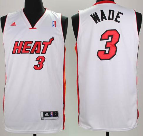 Revolution 30 Miami Heat 3 Dwyane Wade White Swingman Jersey