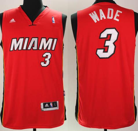 Revolution 30 Miami Heat 3 Dwyane Wade Red Swingman Jersey Cheap