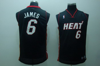 Miami Heat 6 James Black Swingman Jerseys Cheap