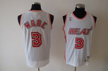 Miami Heat 3 Wade white Swingman jerseys Cheap