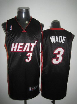 Miami Heat 3 Wade black Swingman jerseys Cheap