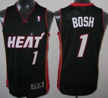 Revolution 30 Miami Heat 1 Chris Bosh Black Jersey Cheap