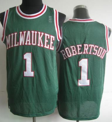 Milwaukee Bucks 1 Oscar Robertson Green Hardwood Classics Revolution 30 NBA Jerseys Cheap
