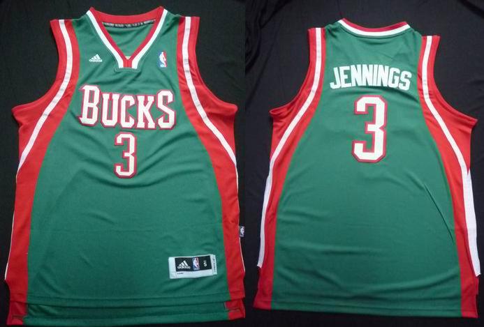 Milwaukee Bucks 3 Brandon Jennings Green Revolution 30 Swingman NBA Jersey