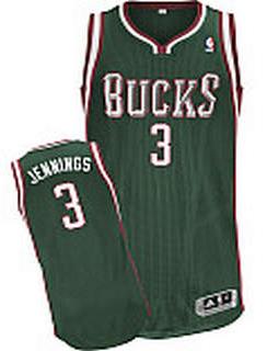 Milwaukee Bucks 3 Brandon Jennings Green Revolution 30 NBA Jersey Cheap
