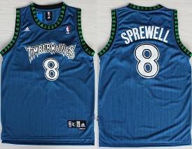Minnesota Timberwolves 8 Latrell Sprewell Blue Swingman NBA Jerseys Cheap