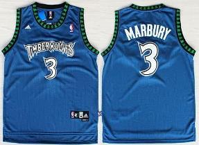Minnesota Timberwolves 3 Stephon Marbury Blue Swingman NBA Jerseys Cheap