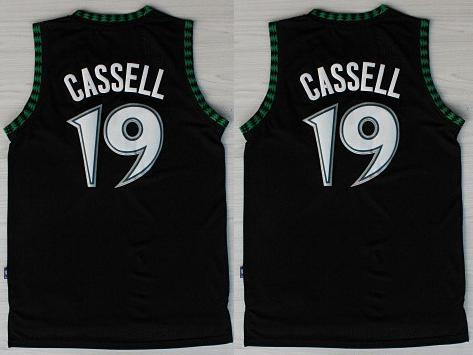 Minnesota Timberwolves 19 Sam Cassell Black Swingman NBA Jerseys Cheap