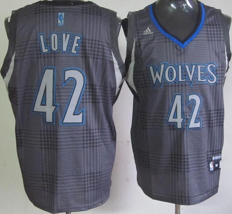 Minnesota Timberwolves 42 Kevin Love Black Rhythm Fashion Swingman NBA Jersey Cheap