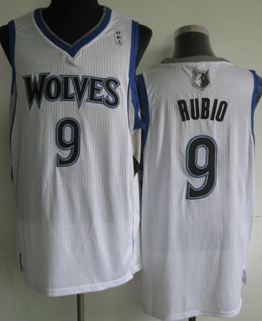 Minnesota Timberwolves 9 Ricky Rubio White Revolution 30 NBA Jerseys Cheap
