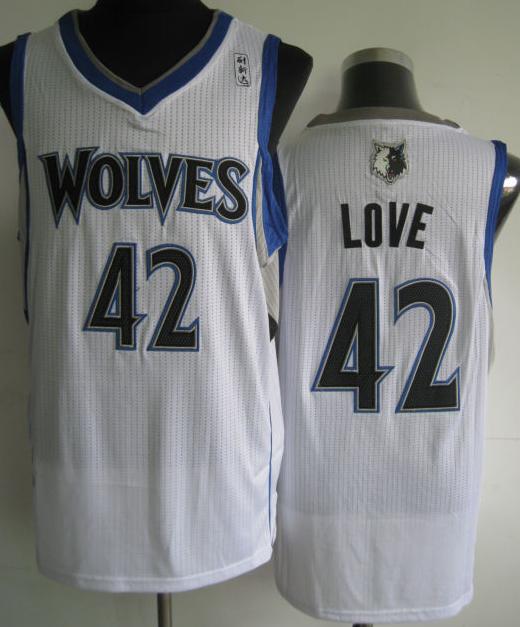 Minnesota Timberwolves 42 Kevin Love White Revolution 30 NBA Jerseys