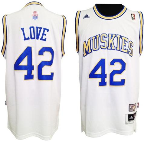 Minnesota Muskies 42 Kevin Love ABA Hardwood Classic Swingman Jersey