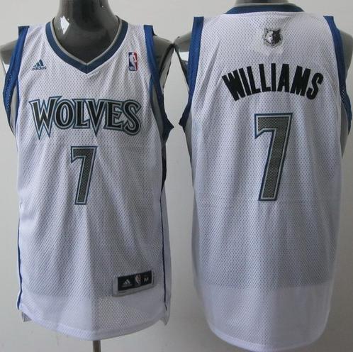Minnesota Timberwolves 7 Derrick Williams White Swingman Jersey Cheap