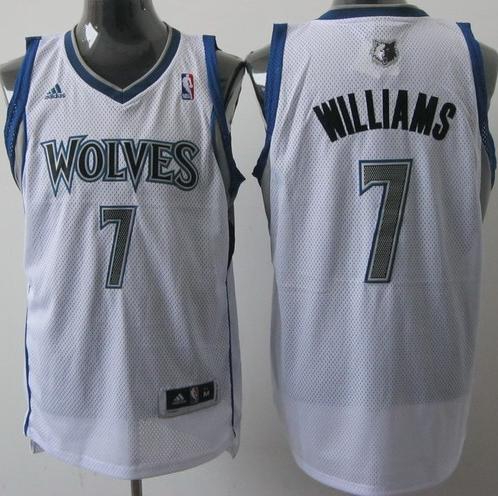 Minnesota Timberwolves 7 Derrick Williams White Swingman Jersey