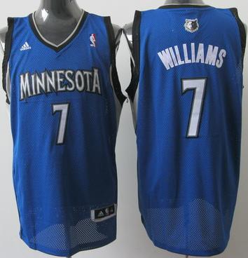 Minnesota Timberwolves 7 Derrick Williams Blue Jersey