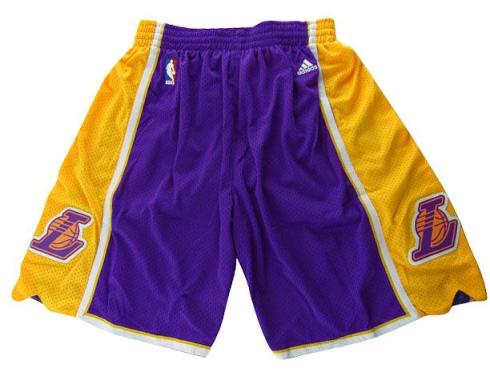 Los Angeles Lakers Purple Mesh Swingman NBA Shorts Cheap