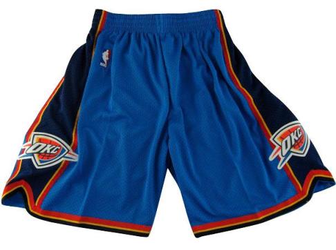 Oklahoma City Thunder Blue Mesh Swingman NBA Shorts