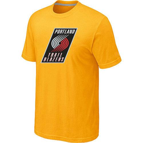 NBA Portland Trail Blazers Big & Tall Primary Logo Yellow T-Shirt Cheap