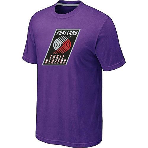 NBA Portland Trail Blazers Big & Tall Primary Logo Purple T-Shirt Cheap