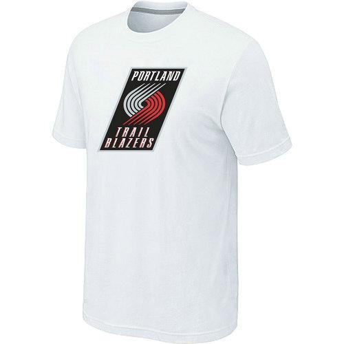 NBA Portland Trail Blazers Big & Tall Primary Logo White T-Shirt Cheap