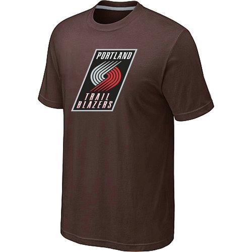 NBA Portland Trail Blazers Big & Tall Primary Logo Brown T-Shirt Cheap