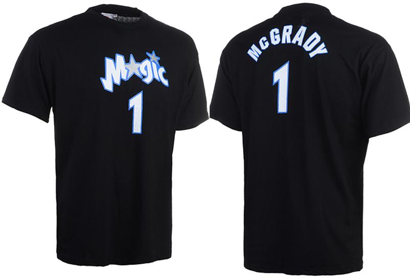 Orlando Magic 1 Tracy Mcgrady Black NBA Basketball T-Shirt Cheap