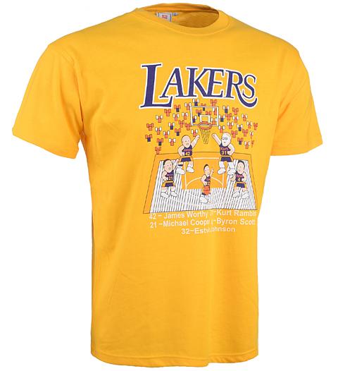 Los Angeles Lakers Yellow Team NBA Basketball T-Shirt Cheap