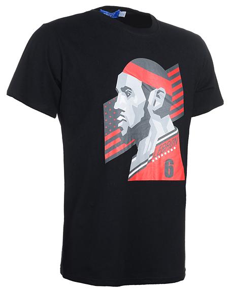 2012 USA 6 LeBron James Black NBA Basketball T-Shirt Cheap