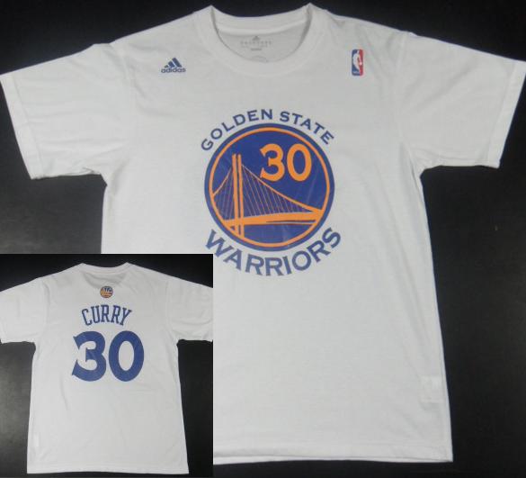 Golden State Warriors 30 Stephen Curry White NBA Basketball T-Shirt Cheap
