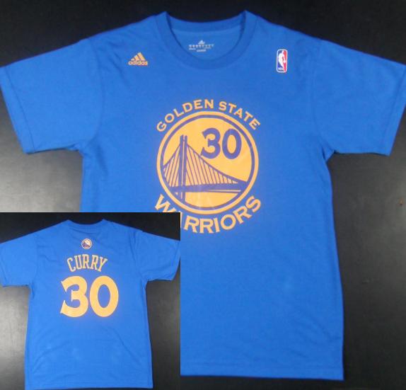 Golden State Warriors 30 Stephen Curry Blue NBA Basketball T-Shirt Cheap