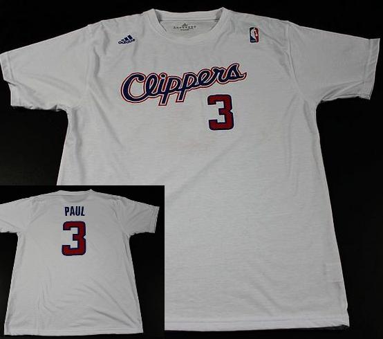 Los Angeles Clippers 3 Chris Paul White NBA Basketball T-Shirt Cheap