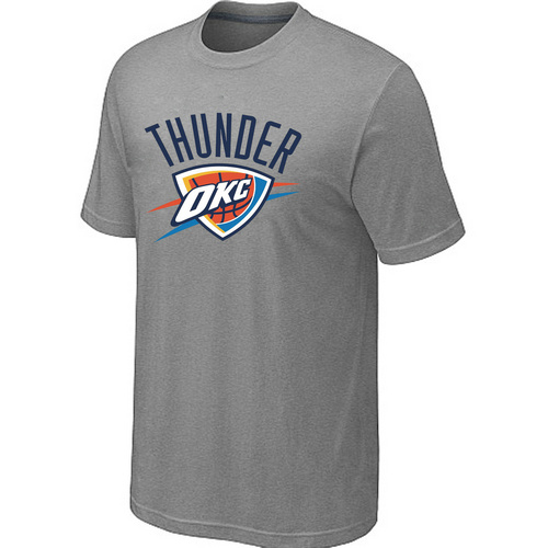 Oklahoma City Thunder Big & Tall Primary Logo L.Grey T-Shirt Cheap