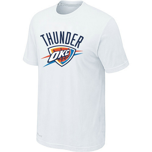 Oklahoma City Thunder Big & Tall Primary Logo white T-Shirt Cheap