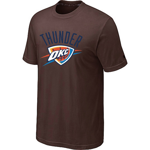Oklahoma City Thunder Big & Tall Primary Logo Brown T-Shirt Cheap