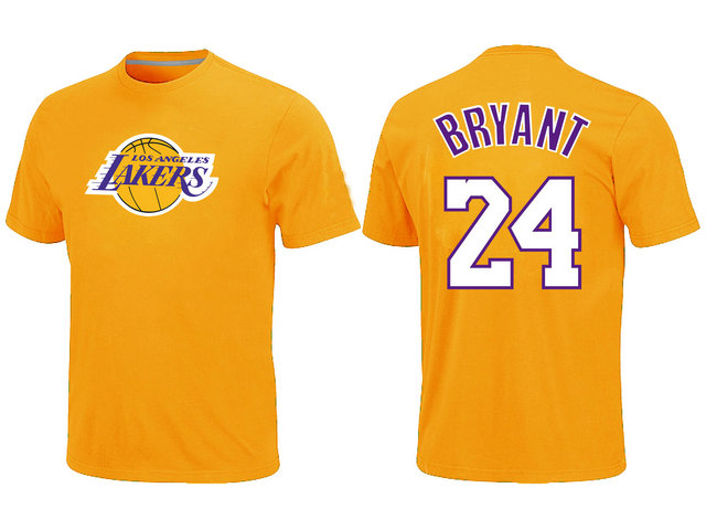 Los Angeles 24 Lakers Kobe Bryant Yellow Big & Tall T-Shirt Cheap