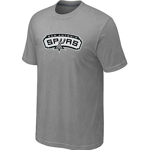 San Antonio Spurs Big & Tall Primary Logo L.Grey T-Shirt Cheap
