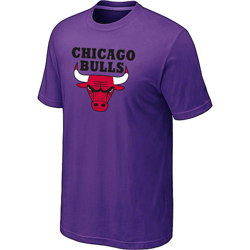Chicago Bulls Big & Tall Primary Logo Purple T-Shirt Cheap