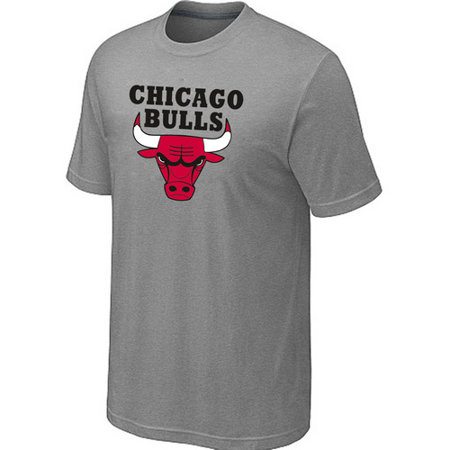 Chicago Bulls Big & Tall Primary Logo L.Grey T-Shirt Cheap