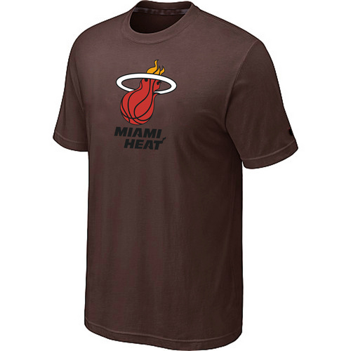 Miami Heat Big & Tall Primary Logo Brown T-Shirt Cheap