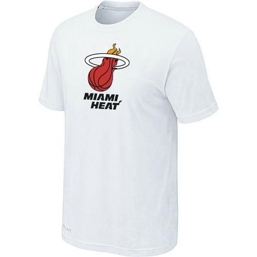 Miami Heat White NBA T-Shirt Cheap