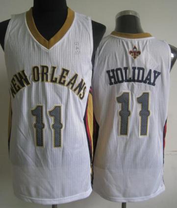 New Orleans Pelicans 11 Jrue Holiday White Revolution 30 NBA Jerseys