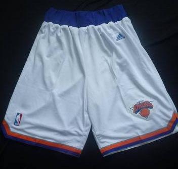 New York Knicks White Revolution 30 Swingman NBA Shorts Cheap