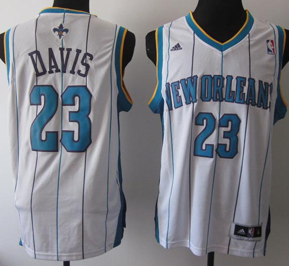 New Orleans Hornets 23# Anthony Davis White Revolution 30 Swingman NBA Jerseys Cheap