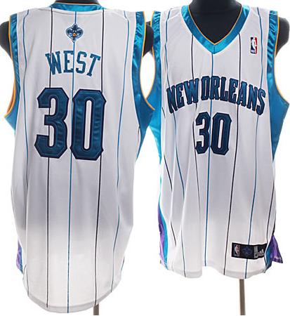 New Orleans Hornets 30 West White Jersey Cheap