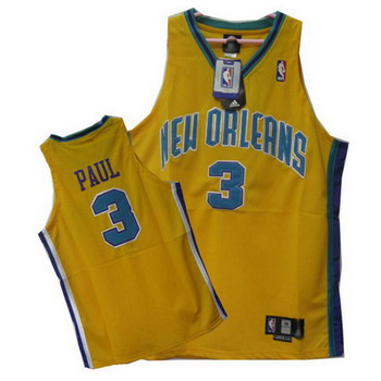 New Orleans Hornets 3 Chris Paul yellow jerseys New Orleans Hornets 3 Chris Paul yellow jerseys