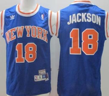 New York Knicks 18 Phil Jackson Blue Hardwood Classics NBA Jerseys Cheap