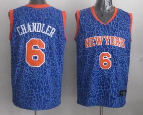 New York Knicks 6 Tyson Chandler Blue Leopard Grain NBA Jersey Cheap